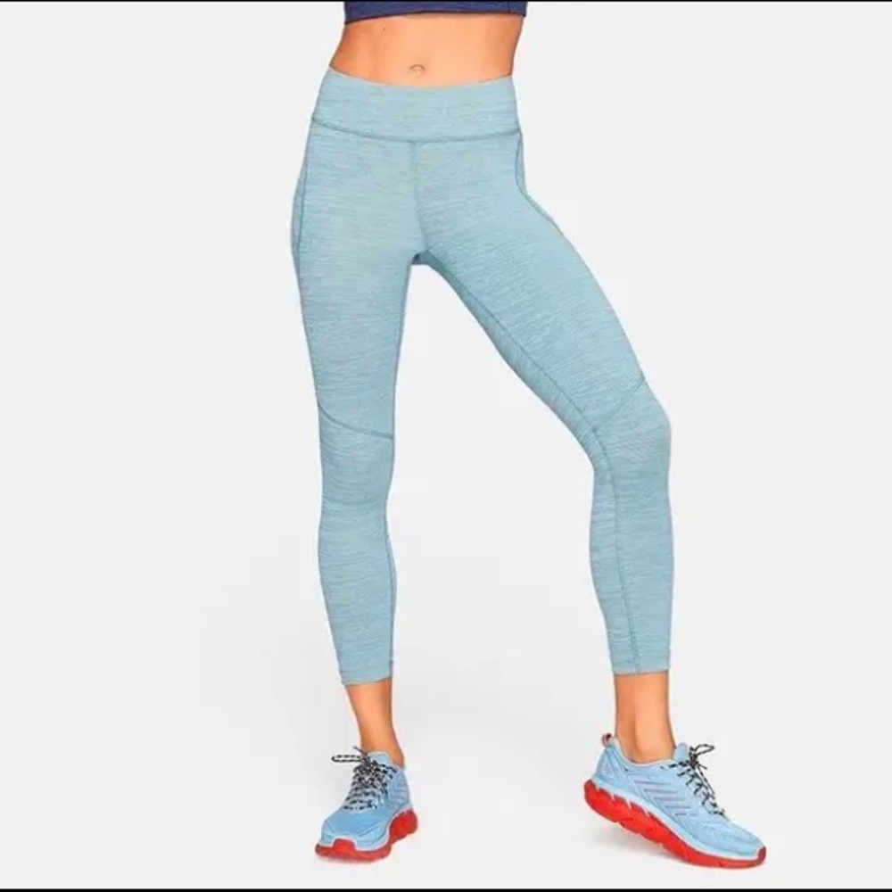 Outdoor Voices Light Blue Tech Sweat High Rise Leggings Womens XL